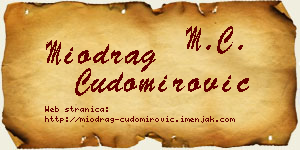 Miodrag Čudomirović vizit kartica